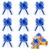 Kigift 8 fiocchi grandi da tirare, 19,8 x 39,6 cm, colore blu, per regali, fiocchi per matrimoni per auto, decorazioni per matrimoni per cesti, scatole per bouquet, floristica, compleanno, San