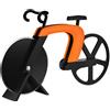 G.a HOMEFAVOR Tagliapizza Bicicletta, Tagliapizza a Forma di Bicicletta in Acciaio Inox Lame con Rivestimento Antiaderente Utensili da Cucina con Cavalletto, Arancione
