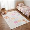 TAPISO Kids Tappeto per Bambini Stampato Colorato Animali Numeri Cameretta Facile da Pulire Antiscivolo Lavabile a 30 Gradi Resistente Oeko-Tex 180 x 250 cm