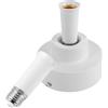 Healeved Adattatore Lampadina E26/E27 per Ventilatore da Soffitto, Metallo | Attacco per Lampadine, Compatibile con Portalampada e Lampade, Installazione Semplice, Bianco, per Camera e Ufficio