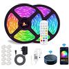 LUXONIC Striscia LED Alexa 10 m, 5050 RGB LED Stripes, app controllabile, luce LED compatibile con Alexa, Google Assistant, striscia LED con telecomando e alimentatore di rete da 12 V