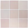 COMSTICKC Piastrelle Adesive per Cucina, PVC Quadrato Opaco,10 Pezzi | Adesivi per Piastrelle 3D, Autoadesive per Pareti, Paraschizzi Autoadesivo per Cucina Bagno,30 × 30 CM, rosa opaco