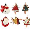 GWHOLE Addobbi Albero di Natale Particolari Decorazioni Albero di Natale Rosso in Ferro Decorazioni Natalizie per Albero 6 pz Addobbi Albero di Natale Natale Decorazioni Casa Ciondoli Natalizi