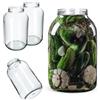 KADAX Set di 2 Barattoli in Vetro 4L con Coperchio a Vite Senza Coperchio fi100mm | Vasi Ermetici per Conserve, Fermentazione, Sottaceti, Kombucha, Kimchi, Cetrioli, Frutta