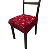 SalGiu Cuscini Sedia Con Fascia Elastica (set da 2) Fantasia Cuori Imbottito Sfoderabili 40x40 (Bordeaux)