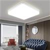 Chao Zan Lampada da soffitto a LED, 20 W, 6000 K, luce bianca fredda, ideale per bagno, camera da letto, soggiorno, cucina, balcone, corridoio (quadrato (20 W)