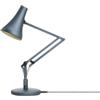 ANGLEPOISE Lampada da scrivania Mini Mini 90, blu acciaio, lampadina LED dimmerabile a basso consumo energetico, cavo di alimentazione USB, paralume e bracci in alluminio, finitura satinata anodizzata