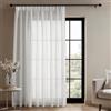 Deconovo Tenda per Interni in Lino, 1 Pannello 300x260 cm,Bianco Ottico