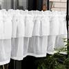 A.Monamour Corta per Finestra Piccola in Voile Tulle Trasparente Bianca - Tenda da Cucina Bistrot Caffè Mezza Mantovana a Vetro a Pannello Porta Armadio