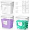 Lifewit Contenitore Detersivo Capsule di Detersivo per Bucato, Dispenser Detersivo Lavatrice in Plastica, Dispenser Sapone e Lozioni Commerciali con Etichette e Cucchiai, 2700 ml, 3 Pezzo