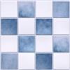 COMSTICKC Piastrelle Adesive per Cucina, PVC Blu nebbia e bianco, 10 Pezzi, Adesivi per Piastrelle 3D, Autoadesive per Pareti,Paraschizzi Autoadesivo per Cucina, Bagno, 30 × 30 cm