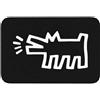 Generic Zerbino Abstract Dancing Haring Art Asciugapassi Resistente Zerbini per Porta Antiscivolo Tappeti per Esterno Cucina Corridoio 40X60Cm
