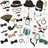 HANIUTTY 40Pcs Photo Booth Matrimonio, Foto booth props photo booth accessori decorazioni oggetti scena per foto di compleanno Cornice Per Selfie Compleanno Foto Booth Accessori Photomaton