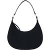 Aulenge Borsa a Tracolla per Donna in Pelle Scamosciata Borsa Hobo Elegante Borsa a Spalla a Mezzaluna Borsa a Mano per Donna Design Retro Leggera per Quotidiano Appuntamento Serale Nero