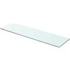 Générique Pannello da parete in vetro temperato 70 x 20 cm, ripiano trasparente per parete con doghe capacità di carico 15 kg, ideale per casa e negozio, facile da pulire