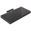 Edaygo Mensola da Parete Scaffale Libreria Galleggiante, 110 x 23,5 x 3,8 cm, Nero Lucido