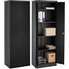 tectake® Set da 2 Armadio due Ante Portadocumenti in Acciaio, 60 x 40 x 180,5 cm, 5 Ripiani Regolabili, Serratura Magnetica e Chiave, Scaffale Metallo Garage, Mobile Ufficio, Piedini Regolabili - nero
