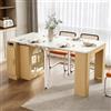 GYNGTLC Isola da cucina con ruote, tavolo da pranzo allungabile con piano rimovibile, carrello da portata mobile, funge da credenza o tavolo da bar per cucina e sala da pranzo (naturale)