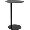 Spetebo Tavolino ovale in metallo nero opaco, 35 x 25 cm, tavolino da caffè in design tavolo da bistrot - tavolo decorativo da soggiorno, tavolo per telefono, tavolo da appoggio, tavolo decorativo in