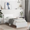 MOBCANT Giroletto con Testiera,Letto per Anziani Telaio letto Telaio del Letto Letto frame utilizzabile per Dormitorio Appartamento Albergo Camera da letto Bianco 90x190 cm in Legno Multistrato