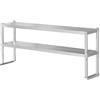 LXBAMKEA 1/2/3 Livelli Alzata In Acciaio Inox Per Tavoli Da Lavoro E Preparazione, Professionale Regolabile Scaffalatura Di Stoccaggio Per Cucine Locali Servizio Ristoranti Bar Garage(140x30x60cm)
