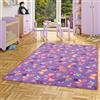 Snapstyle Tappeto per Bambini - Farfalla - Viola - 17 Dimensioni
