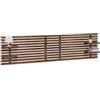 DHOME Testiera con Mensole in Legno Riciclato DM da Appendere alla Parete Stile Pallet Letto Vintage Nordico Supporti Inclusi (Stile Giapponese, Noce di Legno, 210cm)