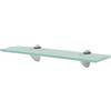 Générique Mensola da parete in vetro temperato 8 mm 40 x 10 cm, supporto in lega di zinco, capacità 10 kg, per soggiorno, camera da letto, bagno, accessori e arredamento moderno