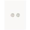 DiJoya Orecchini a perno in oro giallo Round Stud con diamanti - Argento