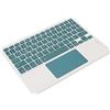 Jectse Tastiera Wireless, Tastiera da 10 Pollici con Touchpad Tastiera Retroilluminata RGB Tastiera Ergonomica a Forbice Portatile Ultra Sottile per Laptop Tablet Telefono (Verde nerastro)
