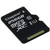 Kingston SDCS/256GBSP Canvas Select MicroSD, Velocità UHS-I di Classe 10, fino a 80 MB/s in Lettura, senza Adattatore SD