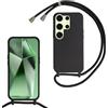 Belzsxy Cover per Samsung Galaxy S26 Ultra con Cordino, Custodia con Laccio Collana Tracolla Collo Liquido Silicone Antiurto TPU Antiurto AntiGraffio Case,Nero