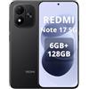 XIAOMI Redmi Note 17 5G 6+128GB, Nero, Caricabatterie non incluso.