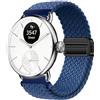 GIOPUEY 18mm Cinturini Magnetica Compatibile con Withings ScanWatch 2 38mm/Nova Brilliant 39mm/ScanWatch Light, Cinturino in Morbido Nylon Intrecciato [Unisex] [Traspirante] - Blue