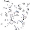 OnlyTech - Set di Tutte Le viti interne di Ricambio per iPhone 15 (Vite inferiore Nera)