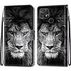 YKTO Custodia Flip Wallet Case per Redmi 10C/10 Power/Poco C40 Custodie Protettive Magnetiche con Case Cover Stand Multifunzione Slots per XiaomiPoco C40 Portafoglio,Testa di leone
