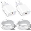 OERYIEG 2 Pack USB C Caricatore Ricarica Rapida, 25W 2 Port USBC Power Adattatore con 1,8M Cavo per iPhone 17 16 15 Pro Max/Plus, iPad Air/Pro,Samsung, Caricabatterie Spinotto Ricarica Charger
