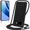 Knrlqim Cover per Google Pixel 10A con Cordino Custodia con Laccio Collana Tracolla Collo Corda Regolabile Liquido Silicone Antiurto AntiGraffio Protettiva Case per Google Pixel 10A 6,3,Nero
