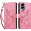 SIENIANLINE Cover per Honor 90 Lite / X50i 5G custodia portafoglio Rosa | 3 scomparti carte, 1 tasca banconote, Chiusura magnetica, Supporto, Pelle PU flip cover per Honor 90 Lite