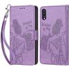 KENHONER Custodia per Samsung Galaxy A70 Cover, Viola | Portafoglio in Pelle PU Retro, Antiurto Flip, Slot per Schede, Funzione Stand, Chiusura Magnetica