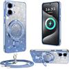 XCYYOO Cover Brillantini con Cordino per Xiaomi Poco X8 Pro Max 5G,Custodia Trasparente Antiurto Silicone TPU con Laccio Tracolla Supporto Case,Cover con Collana per Poco X8 Pro Max 5G,Blu