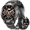 LIGE SMART Smartwatch Uomo, 1,43 Amoled Orologio Smartwatch con Torcia/ 800mAh, Impermeabile IP68, Monitoraggio Cuore/Sonno,200+ Modalità Sportive Fitness Orologio Sportivo per iOS/Android, Nero