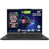 msi Stealth A16 AI+ Notebook Gaming Ryzen AI 9 HX 370, RTX 5080 16GB GDDR7, 32GB RAM, 2TB SSD, 16 QHD+ OLED HDR 240Hz 100% DCI-P3, Thunderbolt 4, Wi-Fi 7, Tastiera RGB, Fingerprint, Windows 11