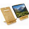 OSCO Supporto per tablet in bambù | Supporto per telefono | Supporto per libri | Supporto per documenti | Angolo regolabile | Uso in verticale o orizzontale | 230 x 167 mm