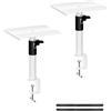 Suptek Supporto da scrivania per altoparlanti con morsetto,regolazione dell'altezza, girevole,24,4 x 22,4 cm, supporti audio universali per computer e altoparlanti da,SDM001GW,Bianco