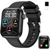 zaisia Smartwatch Uomo Donna, 1.85 Orologio Smartwatch con Chiamare/Rispondere, Molteplici modalità Sportive con Contapassi/Sonno/Cardiofrequenzimetro, IP68 Smart Watch per Andorid iOS
