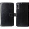 Mengtu Stand Custodia in PU Pelle TPU Silicone Case per LG K22 6.2 Premium Portafoglio Cover Caso Copertina Custodia Guscio Protettiva Anti Urto e Graffi (Nero)
