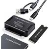 Lizoak Docking station per dischi rigidi M.2 NVMe e SATA, 10 Gbps, USB 3.2 Gen2, M.2 SSD per NVMe NGFF SATA SSD 2230 2242 2260 2280 e 2,5 pollici HDD SSD, adattatore USB C M2 USB con chip RTL9210B, M12, nero