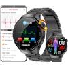 DigiKuber Smartwatch ECG Quadrante Chiamata, 1,43 pollici AMOLED Impermeabile Orologio Intelligente Uomo Donna con Pressione Sanguigna, SpO2, Frequenza Cardiaca per Android iOS (Nero Metal)