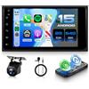 Motorsi 2G+64G Carplay Autoradio per Toyota RAV4 Prado 4Runner FJ Cruiser Camry Hilux Tundra Fortuner, Android Auto Bluetooth GPS Navigation WiFi RDS/FM Radio SWC USB Mirror Link Canbus + Telecamera